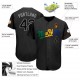 Custom Black Black-Royal Authentic Baseball Jersey Custom Black Black-Royal Authentic Baseball Jersey