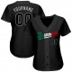 Custom Black Black-Kelly Green Authentic Baseball Jersey Custom Black Black-Kelly Green Authentic Baseball Jersey