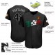 Custom Black Black-Kelly Green Authentic Baseball Jersey Custom Black Black-Kelly Green Authentic Baseball Jersey