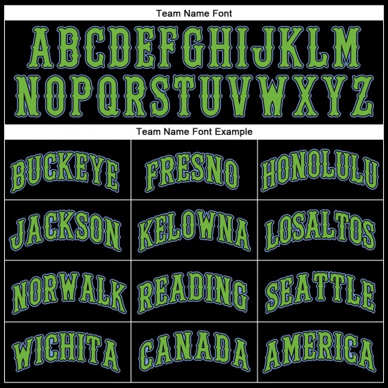 Custom Black Light Blue Strip Neon Green Authentic Baseball Jersey Custom Black Light Blue Strip Neon Green Authentic Baseball Jersey