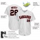 Custom White Black Strip Black-Red Authentic Baseball Jersey Custom White Black Strip Black-Red Authentic Baseball Jersey