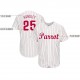 Custom White Red Strip Red-White Baseball Jersey Custom White Red Strip Red-White Baseball Jersey