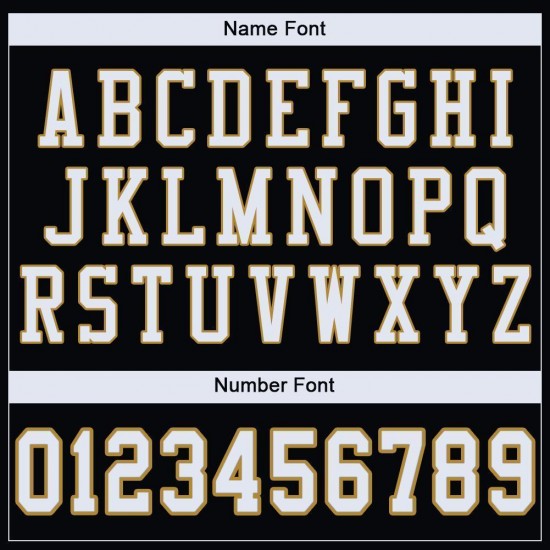 Custom Black White-Old Gold Mesh Authentic Football Jersey Custom Black White-Old Gold Mesh Authentic Football Jersey