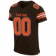 Custom Brown Orange-White Mesh Authentic Football Jersey Custom Brown Orange-White Mesh Authentic Football Jersey