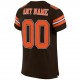 Custom Brown Orange-White Mesh Authentic Football Jersey Custom Brown Orange-White Mesh Authentic Football Jersey
