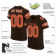 Custom Brown Orange-White Mesh Authentic Football Jersey Custom Brown Orange-White Mesh Authentic Football Jersey