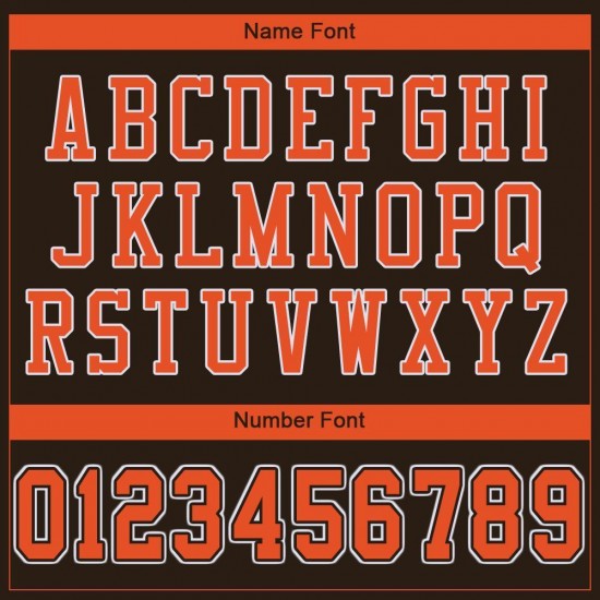 Custom Brown Orange-White Mesh Authentic Football Jersey Custom Brown Orange-White Mesh Authentic Football Jersey