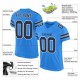Custom Powder Blue Navy-White Mesh Authentic Football Jersey Custom Powder Blue Navy-White Mesh Authentic Football Jersey
