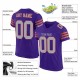 Custom Purple Gray-Orange Mesh Authentic Football Jersey Custom Purple Gray-Orange Mesh Authentic Football Jersey