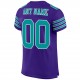 Custom Purple Aqua-White Mesh Authentic Football Jersey Custom Purple Aqua-White Mesh Authentic Football Jersey