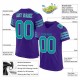 Custom Purple Aqua-White Mesh Authentic Football Jersey Custom Purple Aqua-White Mesh Authentic Football Jersey