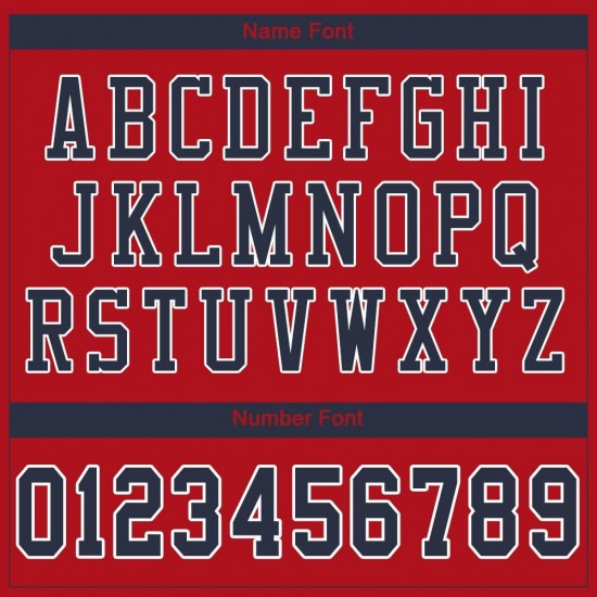 Custom Red Navy-White Mesh Authentic Football Jersey