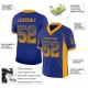 Custom Royal Gold-Navy Mesh Drift Fashion Football Jersey Custom Royal Gold-Navy Mesh Drift Fashion Football Jersey
