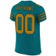 Custom Teal Old Gold-Black Mesh Authentic Football Jersey Custom Teal Old Gold-Black Mesh Authentic Football Jersey