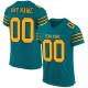 Custom Teal Gold-Black Mesh Authentic Football Jersey Custom Teal Gold-Black Mesh Authentic Football Jersey
