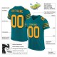 Custom Teal Gold-Black Mesh Authentic Football Jersey Custom Teal Gold-Black Mesh Authentic Football Jersey
