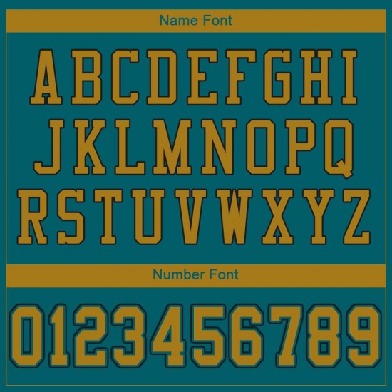 Custom Teal Old Gold-Black Mesh Authentic Football Jersey Custom Teal Old Gold-Black Mesh Authentic Football Jersey