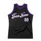 Custom Black White-Purple Authentic Throwback Basketball Jersey Custom Black White-Purple Authentic Throwback Basketball Jersey