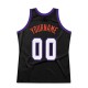 Custom Black White-Purple Authentic Throwback Basketball Jersey Custom Black White-Purple Authentic Throwback Basketball Jersey
