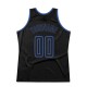 Custom Black Black-Blue Authentic Throwback Basketball Jersey Custom Black Black-Blue Authentic Throwback Basketball Jersey