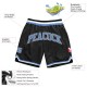 Custom Black Light Blue-White Authentic Throwback Basketball Shorts Custom Black Light Blue-White Authentic Throwback Basketball Shorts