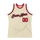 Custom Cream Red-Black Authentic Throwback Basketball Jersey Custom Cream Red-Black Authentic Throwback Basketball Jersey