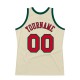 Custom Cream Red-Hunter Green Authentic Throwback Basketball Jersey Custom Cream Red-Hunter Green Authentic Throwback Basketball Jersey