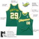 Custom Kelly Green White-Gold Authentic Throwback Basketball Jersey Custom Kelly Green White-Gold Authentic Throwback Basketball Jersey