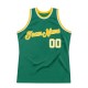 Custom Kelly Green White-Gold Authentic Throwback Basketball Jersey Custom Kelly Green White-Gold Authentic Throwback Basketball Jersey