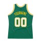 Custom Kelly Green White-Gold Authentic Throwback Basketball Jersey Custom Kelly Green White-Gold Authentic Throwback Basketball Jersey