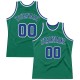 Custom Kelly Green Royal-White Authentic Throwback Basketball Jersey Custom Kelly Green Royal-White Authentic Throwback Basketball Jersey