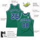 Custom Kelly Green Royal-White Authentic Throwback Basketball Jersey Custom Kelly Green Royal-White Authentic Throwback Basketball Jersey