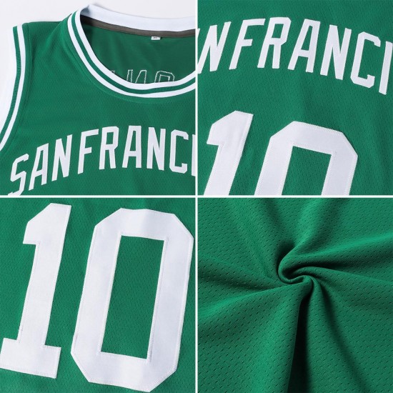 Custom Kelly Green Royal-White Authentic Throwback Basketball Jersey Custom Kelly Green Royal-White Authentic Throwback Basketball Jersey