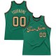 Custom Kelly Green Old Gold-Black Authentic Throwback Basketball Jersey Custom Kelly Green Old Gold-Black Authentic Throwback Basketball Jersey