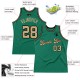 Custom Kelly Green Old Gold-Black Authentic Throwback Basketball Jersey Custom Kelly Green Old Gold-Black Authentic Throwback Basketball Jersey