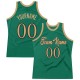 Custom Kelly Green Old Gold-Black Authentic Throwback Basketball Jersey Custom Kelly Green Old Gold-Black Authentic Throwback Basketball Jersey