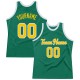 Custom Kelly Green Gold-White Authentic Throwback Basketball Jersey Custom Kelly Green Gold-White Authentic Throwback Basketball Jersey