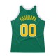 Custom Kelly Green Gold-White Authentic Throwback Basketball Jersey Custom Kelly Green Gold-White Authentic Throwback Basketball Jersey