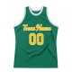 Custom Kelly Green Gold-White Authentic Throwback Basketball Jersey Custom Kelly Green Gold-White Authentic Throwback Basketball Jersey