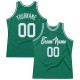 Custom Kelly Green White Authentic Throwback Basketball Jersey Custom Kelly Green White Authentic Throwback Basketball Jersey