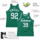 Custom Kelly Green White Authentic Throwback Basketball Jersey Custom Kelly Green White Authentic Throwback Basketball Jersey