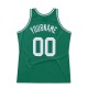 Custom Kelly Green White Authentic Throwback Basketball Jersey Custom Kelly Green White Authentic Throwback Basketball Jersey
