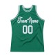 Custom Kelly Green White Authentic Throwback Basketball Jersey Custom Kelly Green White Authentic Throwback Basketball Jersey