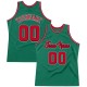 Custom Kelly Green Red-Black Authentic Throwback Basketball Jersey Custom Kelly Green Red-Black Authentic Throwback Basketball Jersey