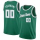 Custom Kelly Green White-Silver Gray Round Neck Rib-Knit Basketball Jersey Custom Kelly Green White-Silver Gray Round Neck Rib-Knit Basketball Jersey