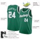 Custom Kelly Green White-Silver Gray Round Neck Rib-Knit Basketball Jersey Custom Kelly Green White-Silver Gray Round Neck Rib-Knit Basketball Jersey