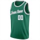 Custom Kelly Green White-Silver Gray Round Neck Rib-Knit Basketball Jersey Custom Kelly Green White-Silver Gray Round Neck Rib-Knit Basketball Jersey