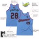 Custom Light Blue Black-Pink Authentic Throwback Basketball Jersey Custom Light Blue Black-Pink Authentic Throwback Basketball Jersey