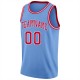 Custom Light Blue Red-White Round Neck Rib-Knit Basketball Jersey Custom Light Blue Red-White Round Neck Rib-Knit Basketball Jersey