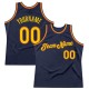 Custom Navy Gold-Orange Authentic Throwback Basketball Jersey Custom Navy Gold-Orange Authentic Throwback Basketball Jersey